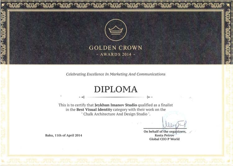 Golden Crown 2014 Müsabiqəsi (finalist) Nominasiya: Vizual aydentika