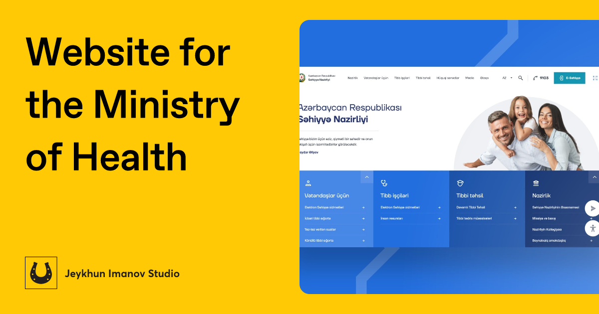 Website for the Ministry of Health